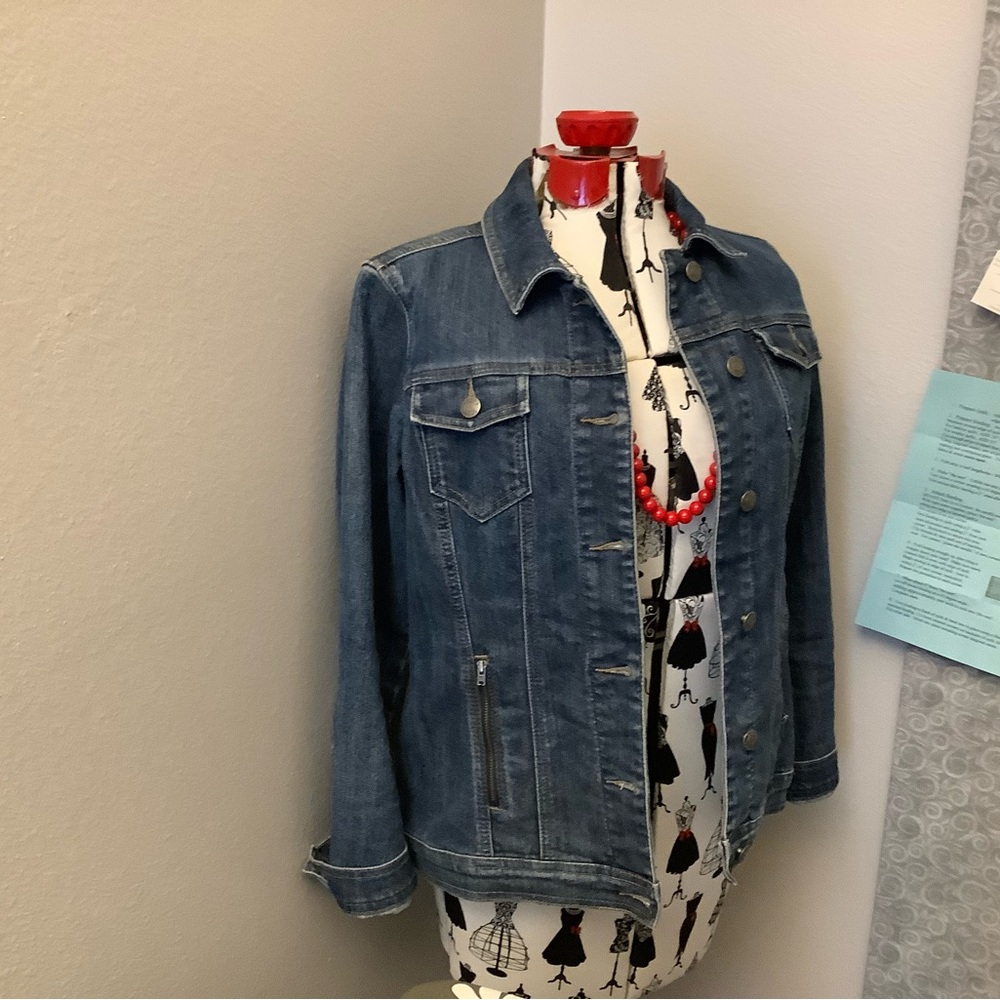 Chico's Blue Jean Jacket Classic Style